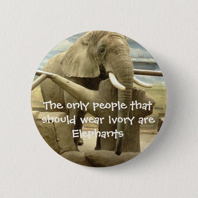 Elephant Love 6 Cm Round Badge (Front)