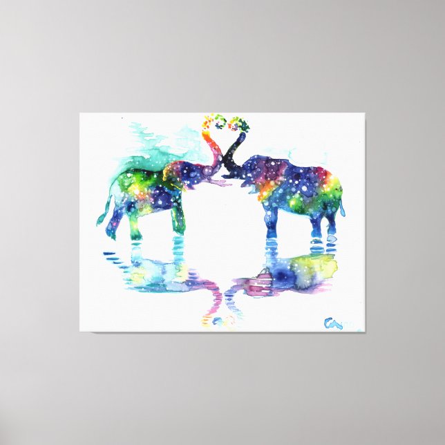Elephant love canvas print (Front)