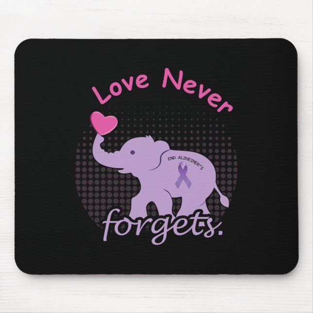 Elephant Love End Heimer End Heimerheimer Heimerhe Mouse Pad (Front)