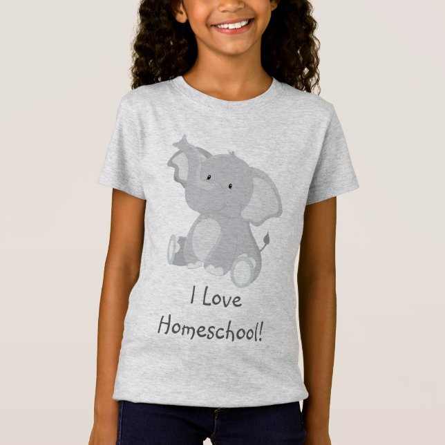 Elephant Love Homeschool T-Shirt (Front)