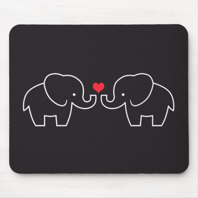 Elephant Love Mousepad (Front)