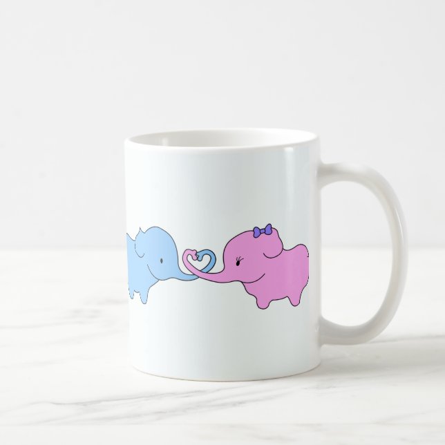 Elephant Love Mugs! <3 Coffee Mug (Right)