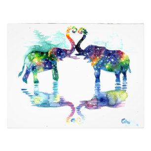 Elephant love photo print