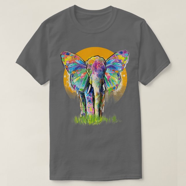 Elephant Lover Graphic Elephant T-Shirt (Design Front)