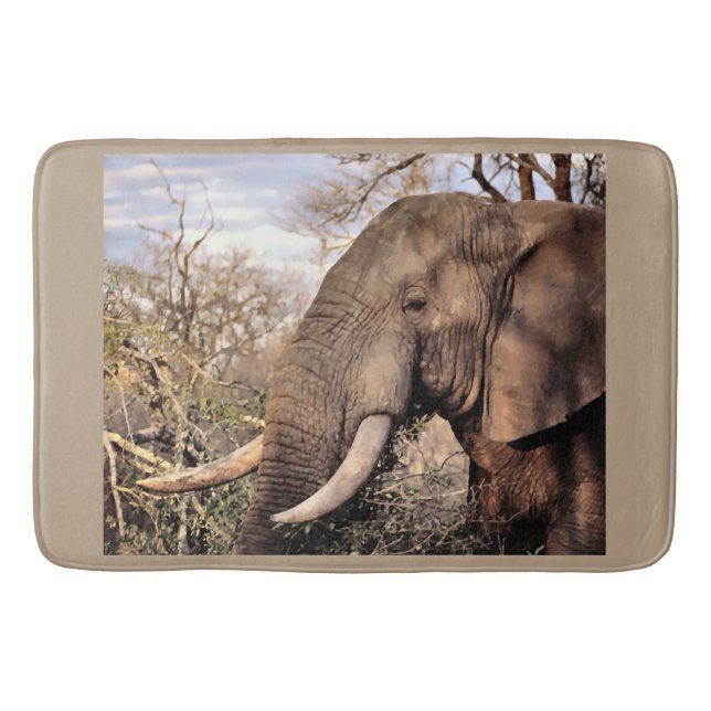 Elephant Lovers Art Bath Mat (Front)