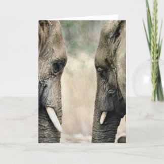 Elephant Lovers Art Gifts Card