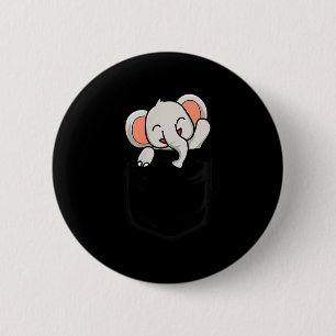 Elephant Lovers Cute Funny Elephant In Cket  6 Cm Round Badge