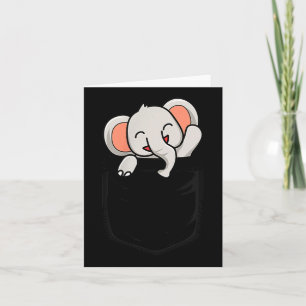 Elephant Lovers Cute Funny Elephant In Cket  Card