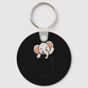Elephant Lovers Cute Funny Elephant In Cket  Key Ring