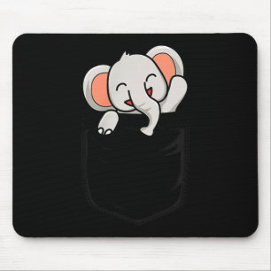 Elephant Lovers Cute Funny Elephant In Cket  Mouse Pad