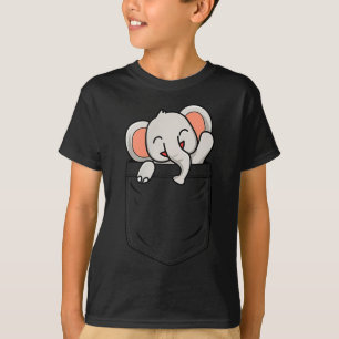 Elephant Lovers Cute Funny Elephant In Cket  T-Shirt