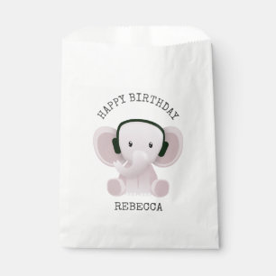Elephant loves music favour bags