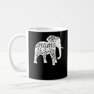 Elephant Mama Flower Cute Mothers Day Coffee Mug