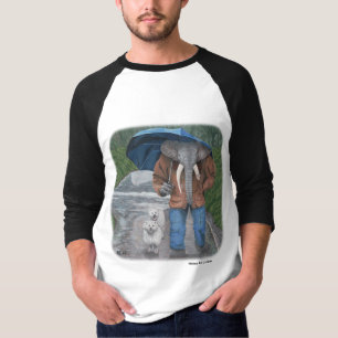 Elephant Man Walking Dogs Fantasy Art T-shirt