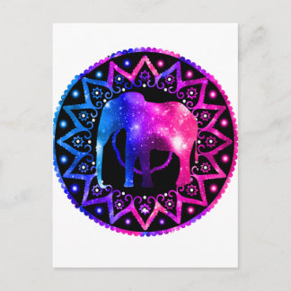 Elephant Mandala Postcard