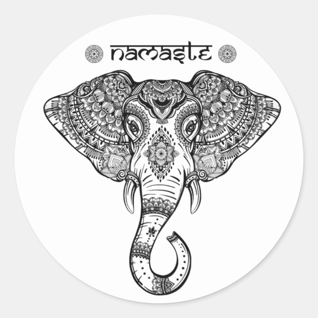 Elephant Mandala sticker (Front)