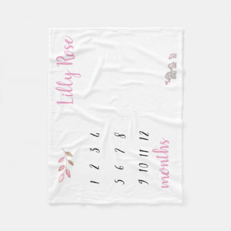 Elephant Milestone Blanket