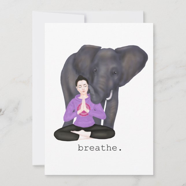 elephant mind thank you card (Front)