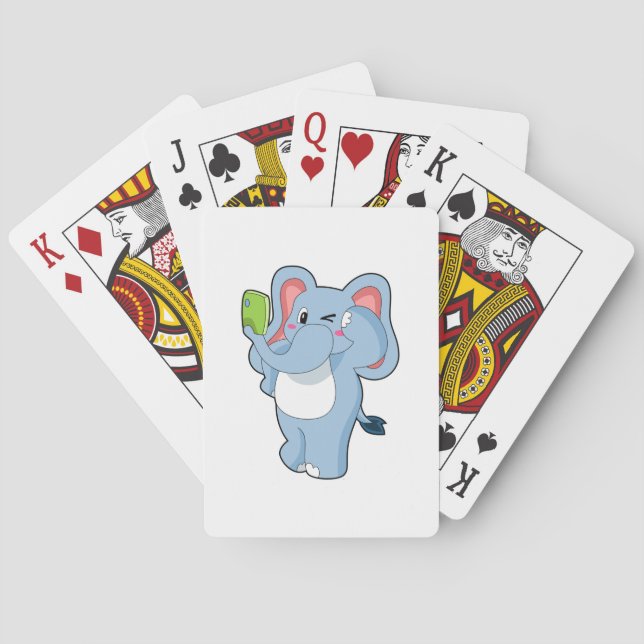 Elephant Mobile Playing Cards (Back)