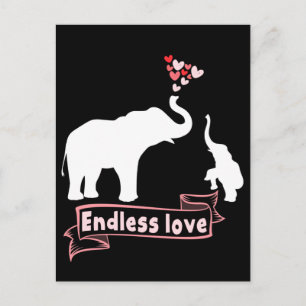 Elephant Mom Kids Cute Mama Postcard