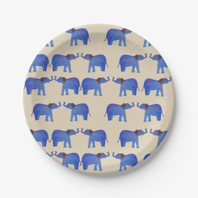 Elephant Mood Custom Paper Plates (Front)