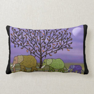 Elephant Moon Lumbar Pillow