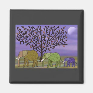Elephant Moon Magnet