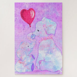 Elephant Mother and Baby Puzzle Gift