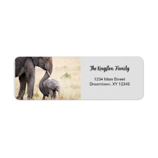 Elephant motherly love personalised Address