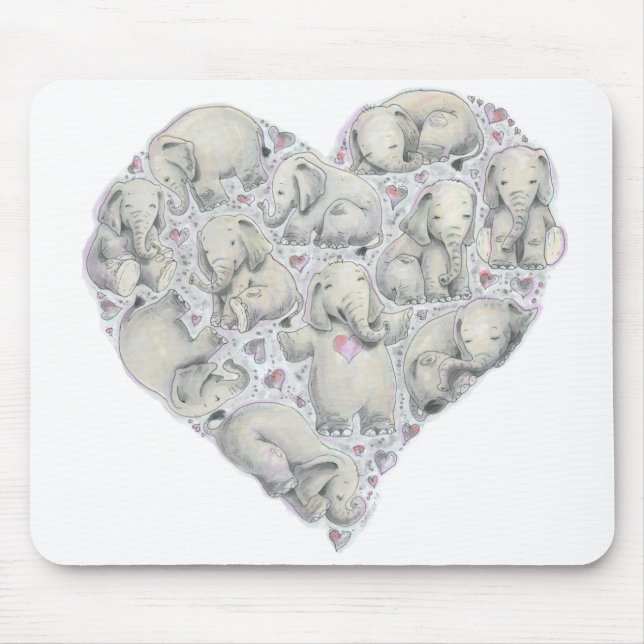 Elephant Mousepad by Cynthia Narcisi (Front)