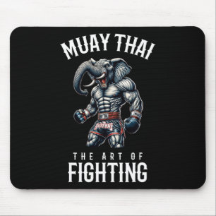 Elephant Muay Thai - Kickboxing And Elephant Thai Mouse Pad