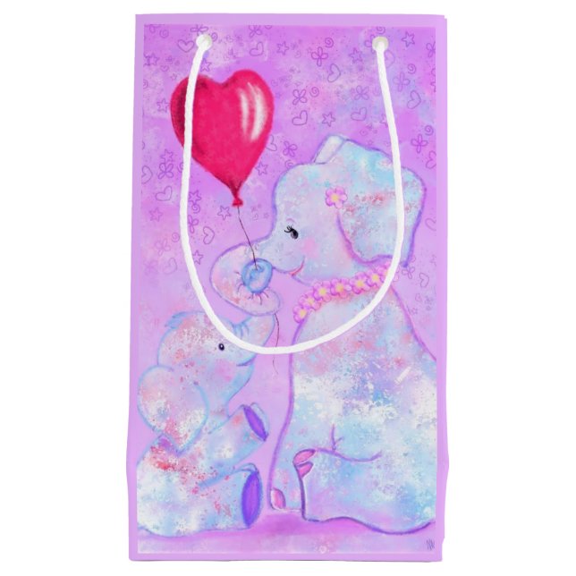 Elephant Mum and Baby Gift Bag (Front)