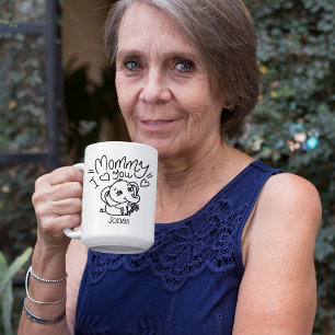 Elephant Mum & Me Mother's Day custom kids Coffee Mug