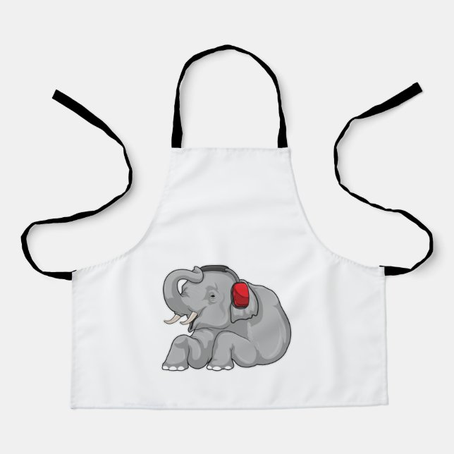Elephant Music Headphone Apron (Front)