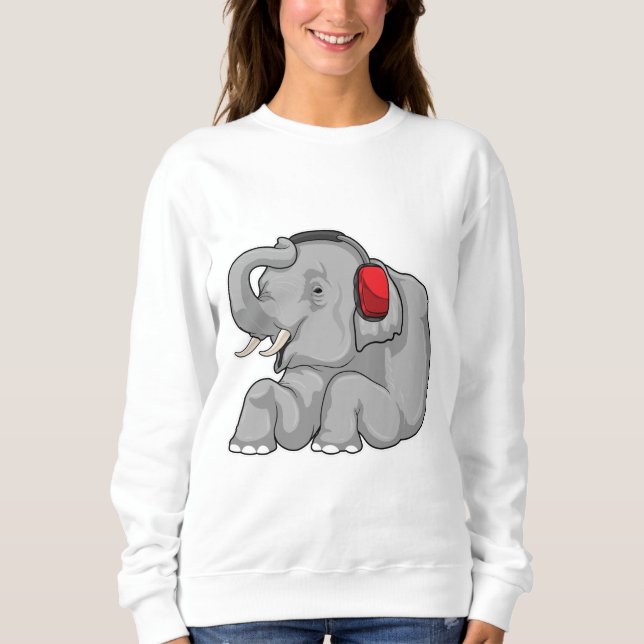 Elephant Music Headphone Sweatshirt (Front)