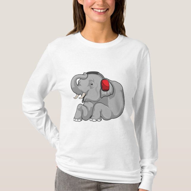 Elephant Music Headphone T-Shirt (Front)
