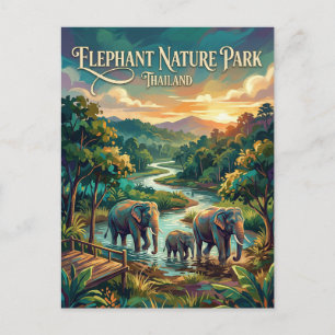 Elephant Nature Park Thailand Postcard