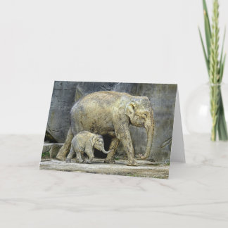 Elephant Newborn Baby & Mum Card