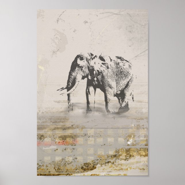 Elephant Nomad Wildlife Print (Front)