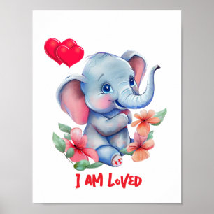 Elephant Nursery Art Poster