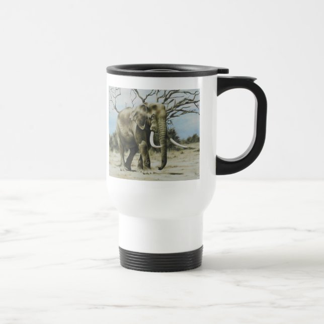 Elephant Oil Painting Travel Mug (Right)