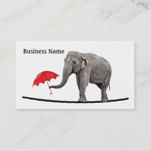 Elephant on a tightrope business card