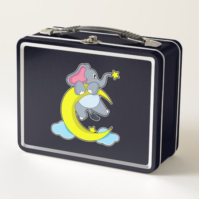 Elephant on Clouds Metal Lunch Box (Front)