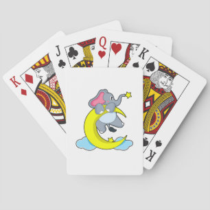 Elephant on Clouds Playing Cards