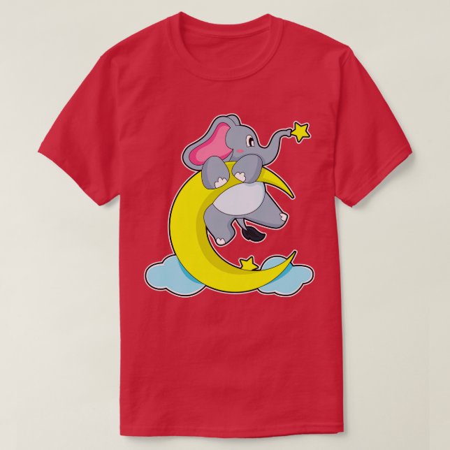 Elephant on Clouds T-Shirt (Design Front)