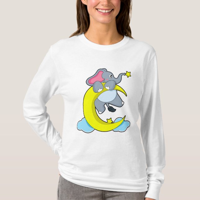 Elephant on Clouds T-Shirt (Front)