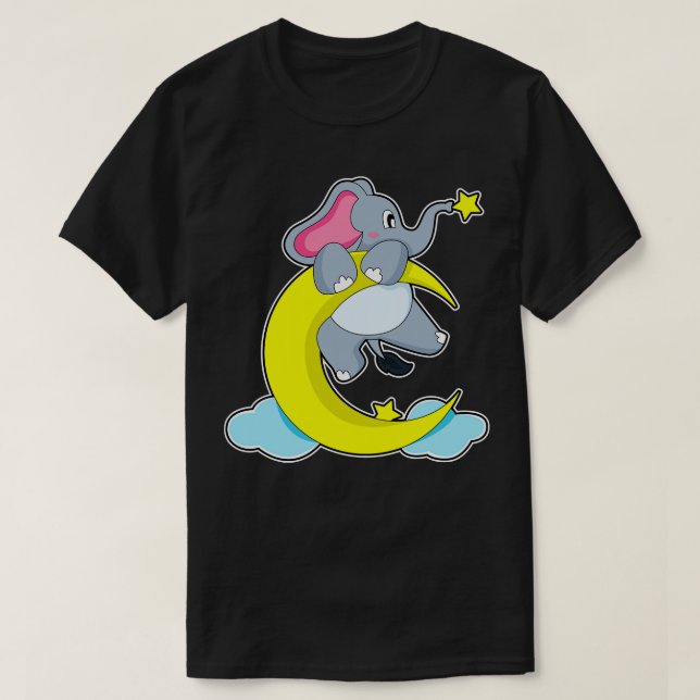 Elephant On Clouds  T-Shirt (Design Front)