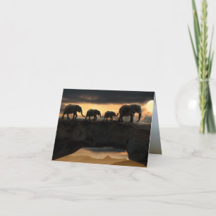Elephant on Natural Land Bridge Card
