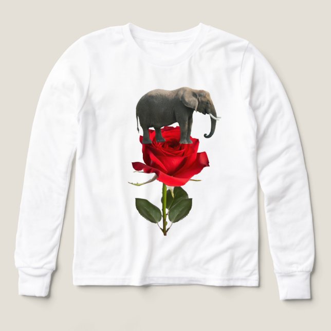 Elephant on Rose Kids (Design Front)
