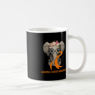 Elephant Orange Ribbon Leukaemia Cancer Awareness  Coffee Mug